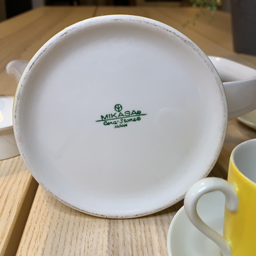 Vintage Mikasa Cera-Stone MCM Tea Set - Picture 4 of 5